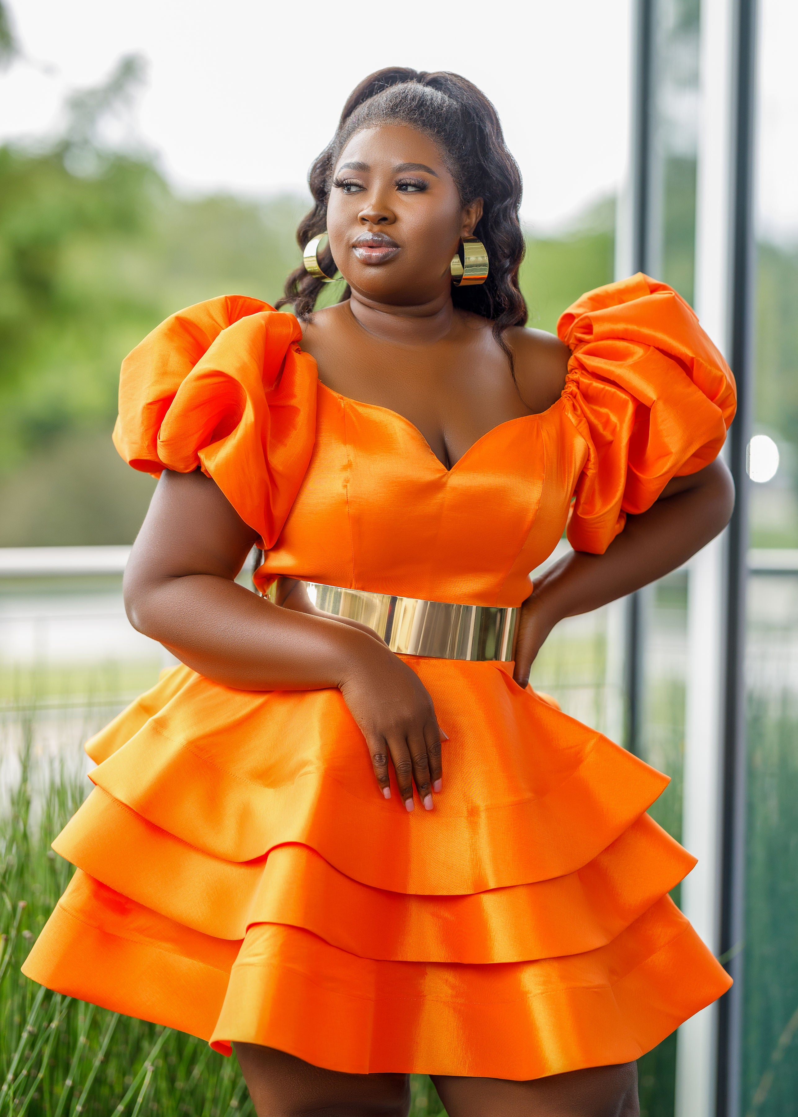 Amber Orange Dress