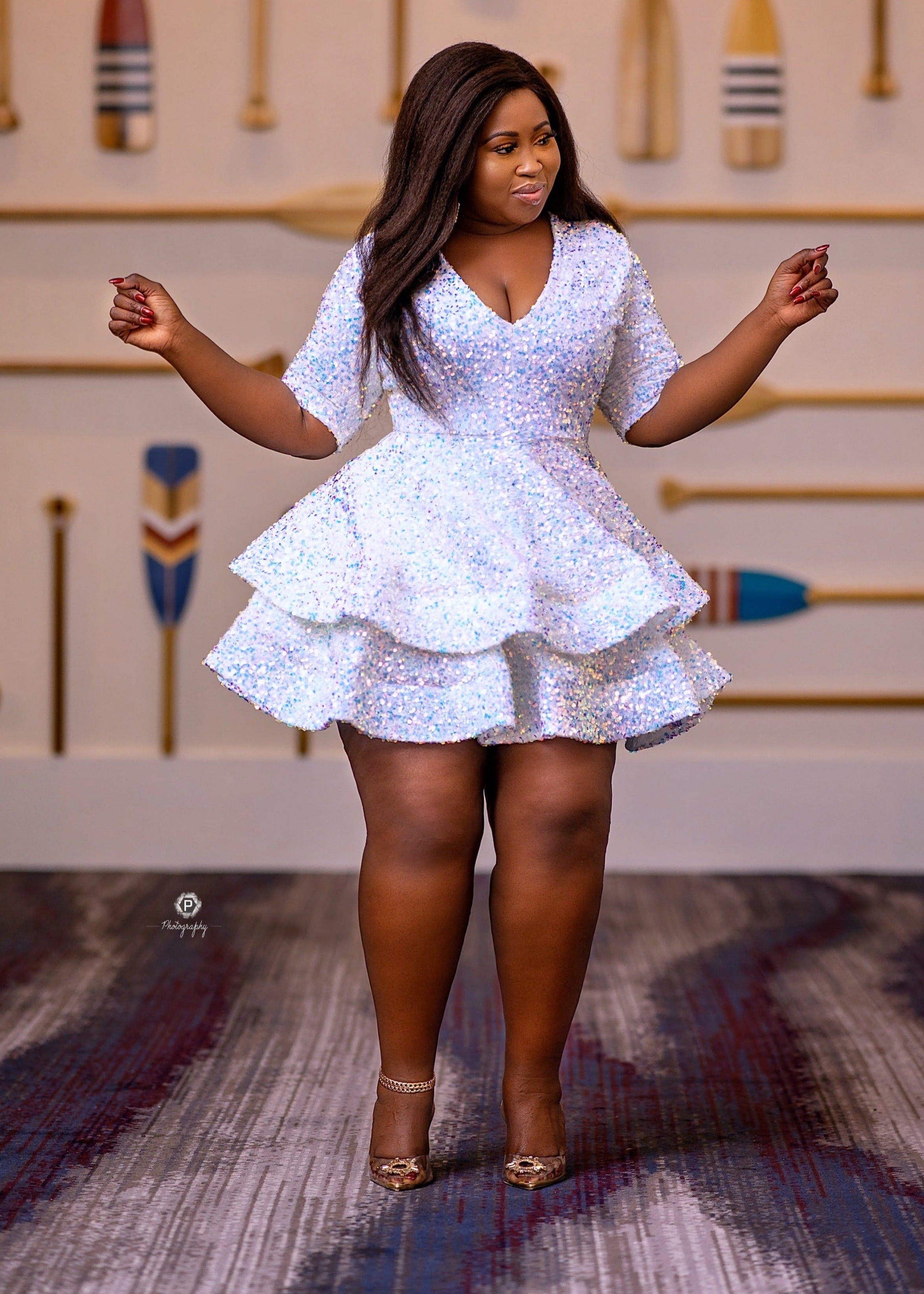 Jennifer Peplum Dress White