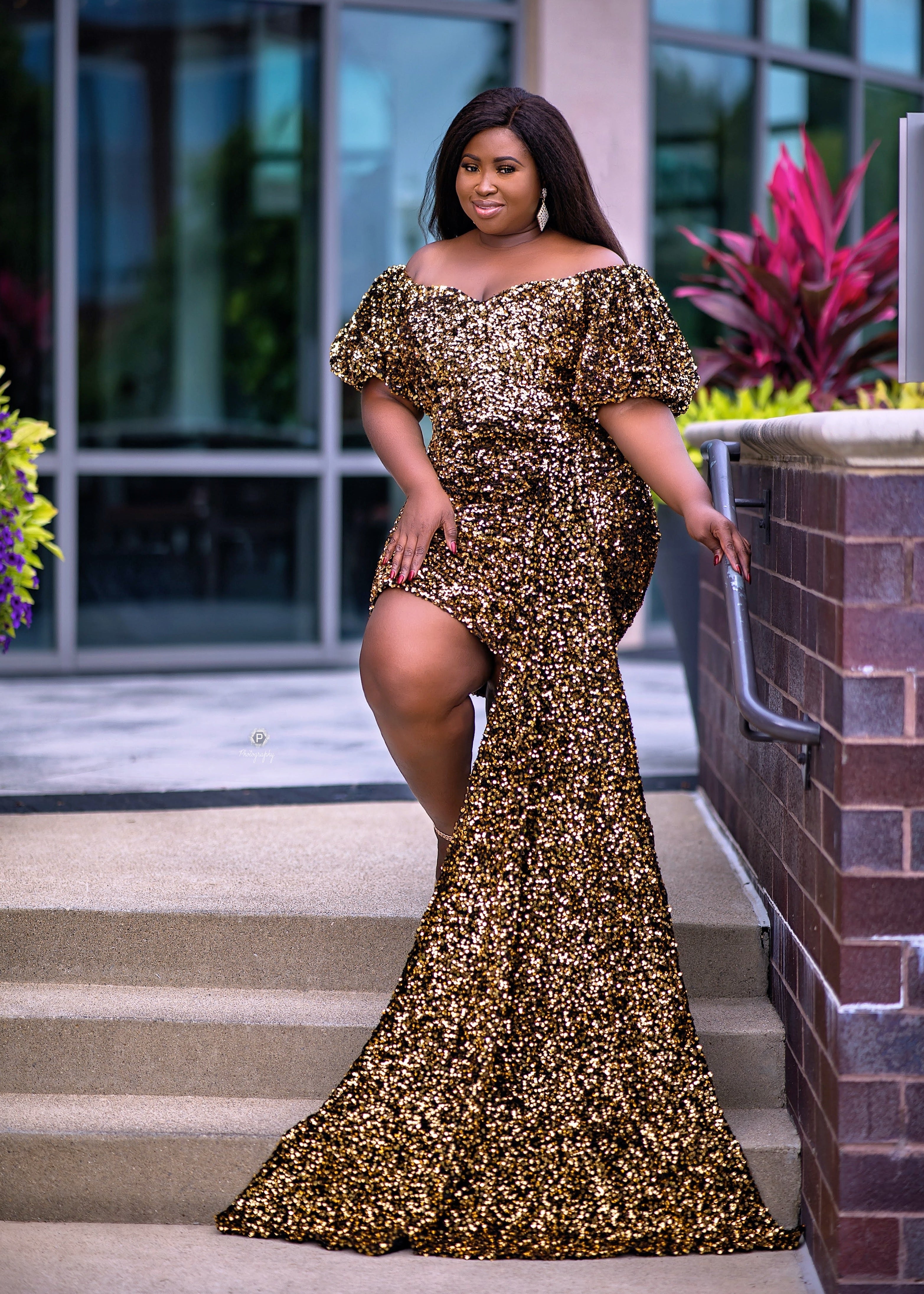 Kayla Mini Dress Black Gold