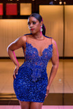 "Azure" Rhinestone Dress