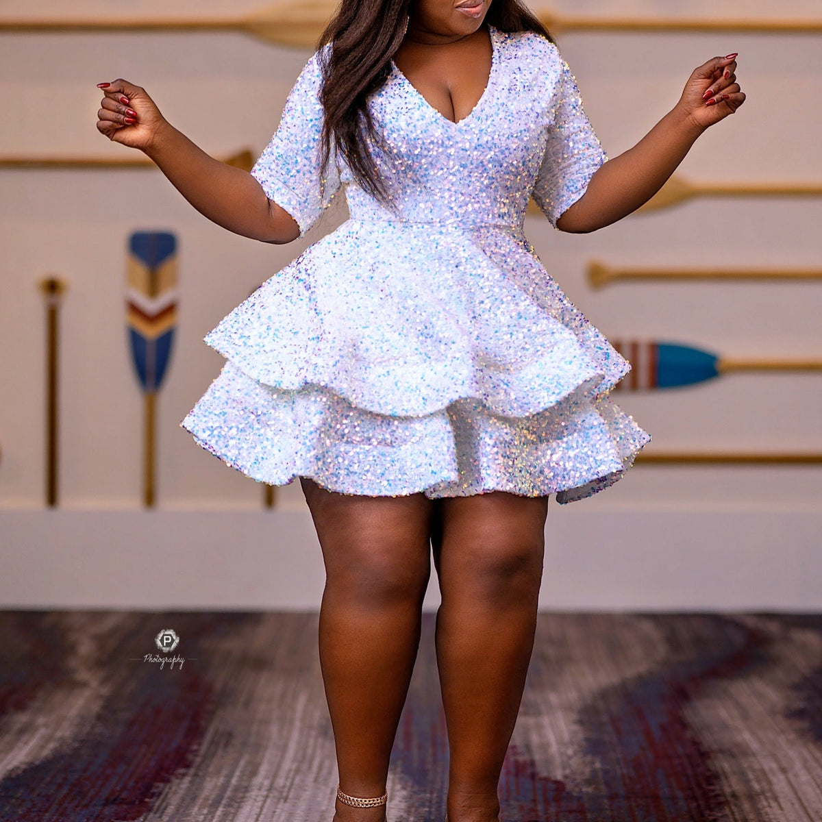 Jennifer Peplum Dress White